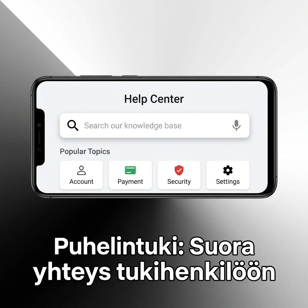 Henkilö soittaa puhelimella Polestar casinon asiakastukeen saadakseen apua tilinsä ongelmaan